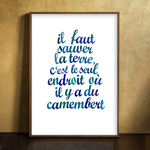 affiche Il faut sauver... camembert