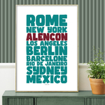 Affiche Alençon villes celebres
