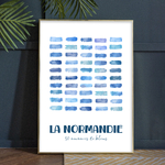 Affiche 50 nuances de bleus normandie