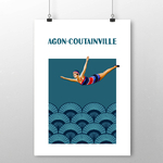 affiche Agon coutainville plongeuse  2
