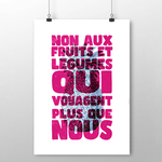 affiche Non aux fruits et legumes voyagent 2