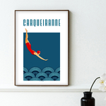 affiche Plongeuse Carqueiranne