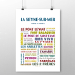 affiche  La Seyne Sur Mer Les quartiers  2