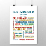 affiche Saint Mandrier sur mer Les quartiers  2