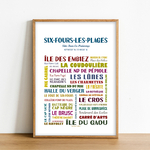 Affiche Six Fours les Plages quartiers