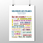 affiche  Six Fours les Plages Les quartiers  2