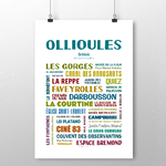 affiche  Ollioules Les quartiers  2