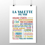 affiche  La valette du var Les quartiers  2