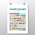 affiche Sanary sur Mer Les quartiers