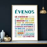 affiche Evenos les quartiers