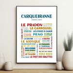affiche Carqueiranne quartiers