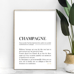 affiche Définition Champagne