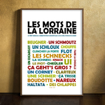 affiche Mots de la Lorraine NOUVEAU