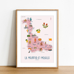Affiche Carte La meurthe et moselle