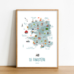Affiche Le finistère avec Phrases NOUVEAU