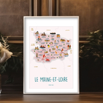 Affiche  Le Maine et Loire carte