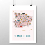 affiche  Le Maine et Loire Carte  2
