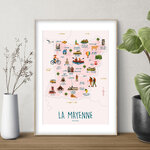 affiche La mayenne Carte