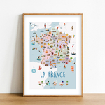 Affiche CARTE DE FRANCE