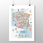 affiche CARTE DE FRANCE 2