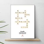 affiche Scrabble 8 prénoms