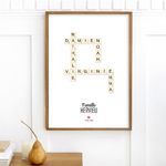 affiche scrabble 5 prénoms