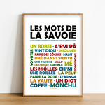 Affiche Les Mots de La Savoie