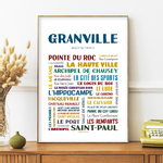 affiche Granville les quartiers