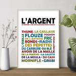 affiche L'argent couleur