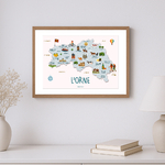 Affiche carte de lOrne