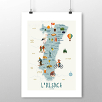 affiche Carte de lAlsace 2