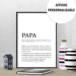 affiche Papa personnalisable