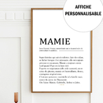 affiche mamie personnalisable