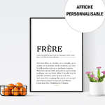 affiche frère personnalisable