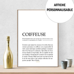 affiche coiffeuse personnalisable