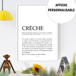 affiche crèche personnalisable