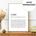 affiche chef personnalisable
