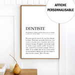 affiche dentiste femme personnalisable