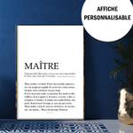 affiche maître personnalisable