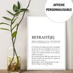 affiche retraité personnalisable