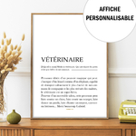 affiche vétérinaire personnalisable
