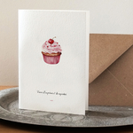 Carte vivons dimprévus et de cupcakes