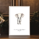 Affiche Si tu vois tout en gris deplace l'éléphant
