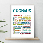 affiche Cugnaux les quartiers