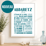 Affiche quartiers bleue 3 sticker