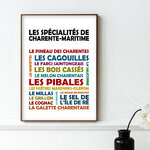 affiche Les spécialités de Charente-maritime 2