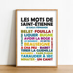 Affiche Les Mots de Saint-Etienne