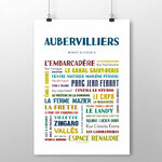 affiche Aubervilliers les quartiers 2