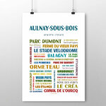 affiche affiche de Aulnay sous Bois les quartiers 2
