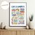 Affiche Les Landes les villes personnalisable